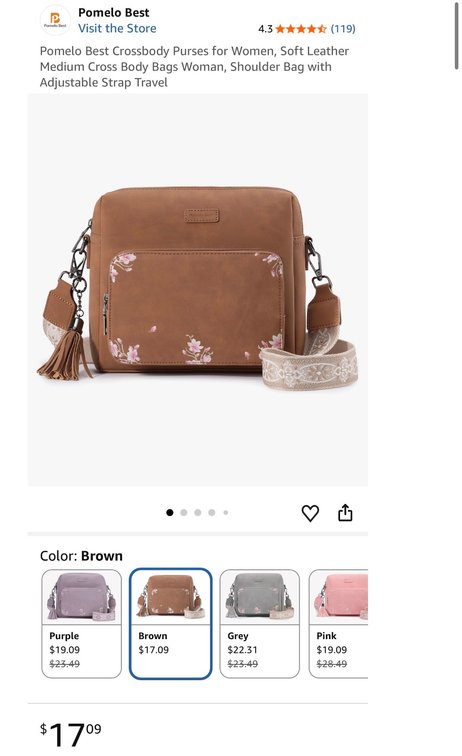 Pomelo Best Floral Embroidered Crossbody Purse - Est. Retail $17