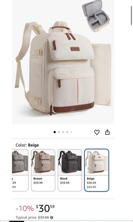 mommore Beige Diaper Bag Backpack - Est. Retail $34