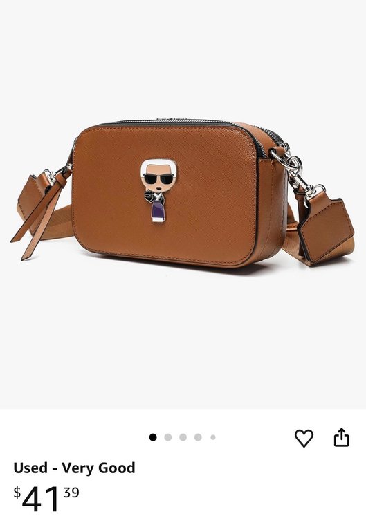 Karl Lagerfeld Saffiano Double-Zip Crossbody Camera Bag