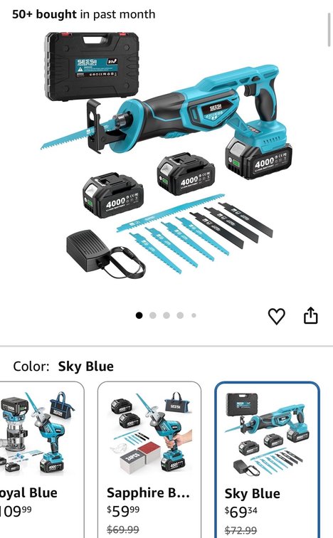 Cordless Reciprocating Saw Kits with Cases and Accessories