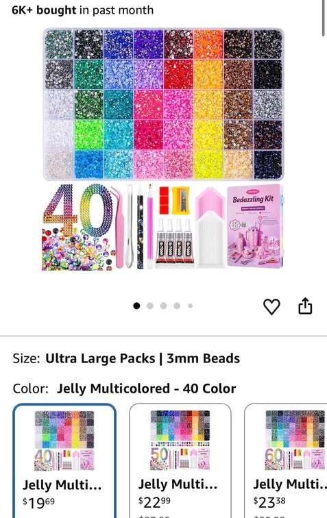 YKHSJY 40-Color Rhinestone Bedazzling Craft Kit