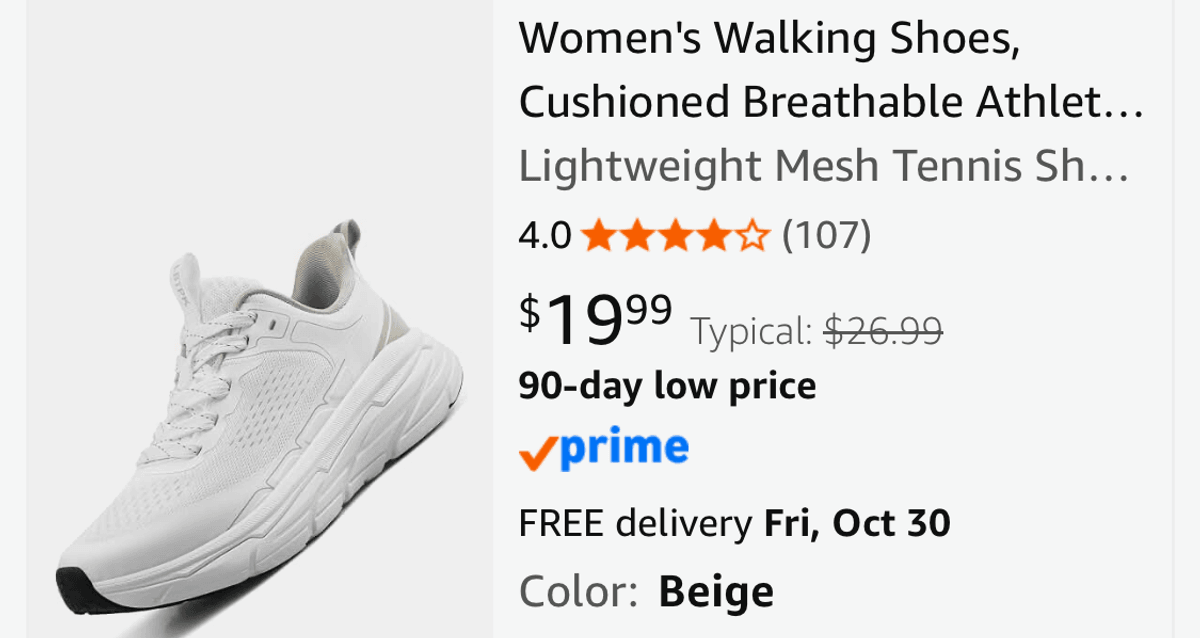Women's Walking Shoes- Est. Retail $19.99