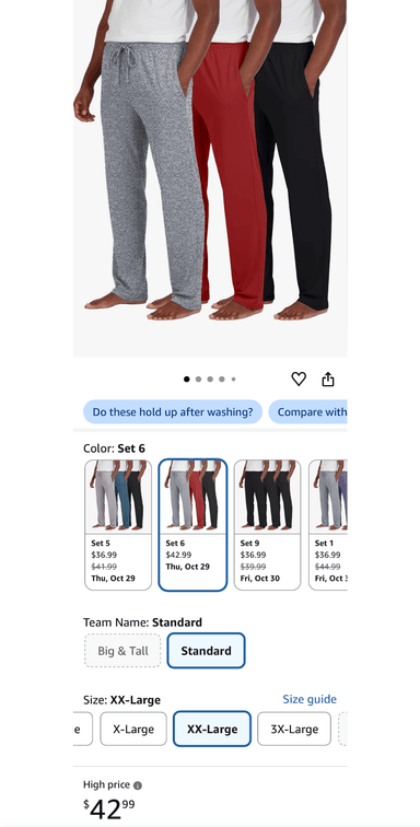 Men's Lounge Pants 3-Pack Size XX-Large - Est. Retail $42.99