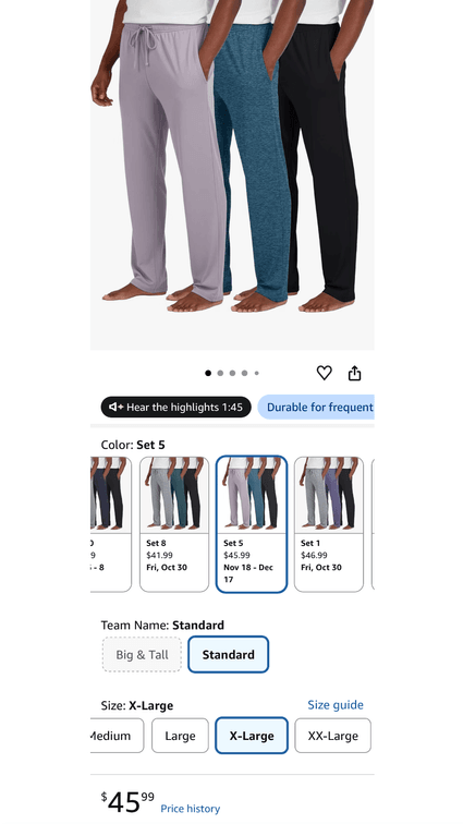 Men's Lounge Pants 3-Pack, Size X-Large - Est. Retail $45.99