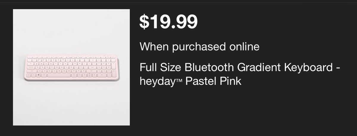 heyday Full Size Wireless Keyboard- Est. Retail $19.99