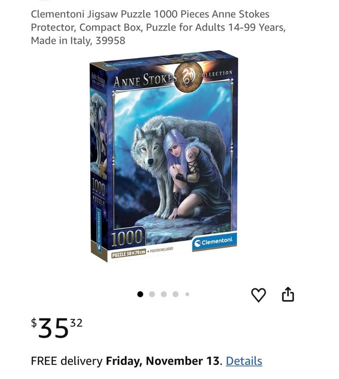 Clementoni Anne Stokes Protector 1000-Piece Jigsaw Puzzle