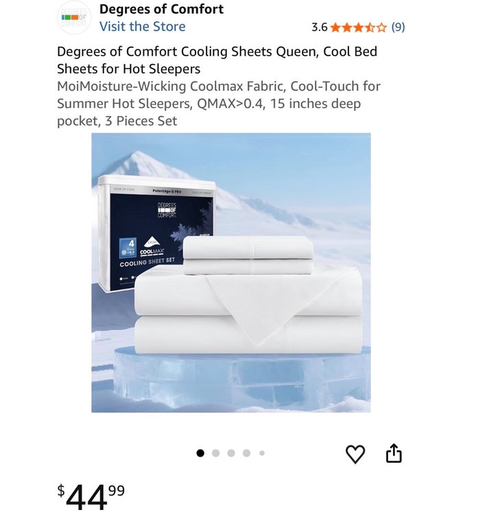 Degrees of Comfort PolarEdge PRO Cooling Comforter- Est. Retail $44.99