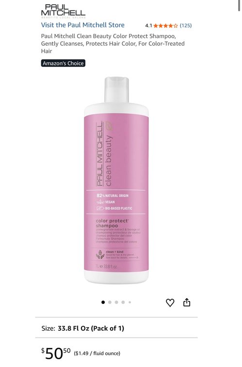 Paul Mitchell Clean Beauty Color Protect Shampoo, 33.8 fl oz
