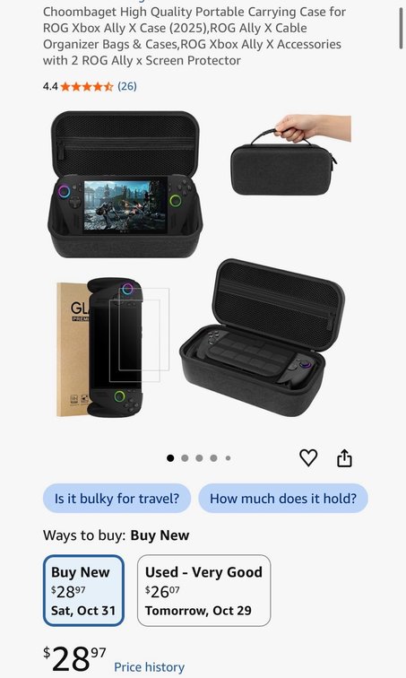 ROG Ally X Carrying Case Set - Est. Retail $28.97