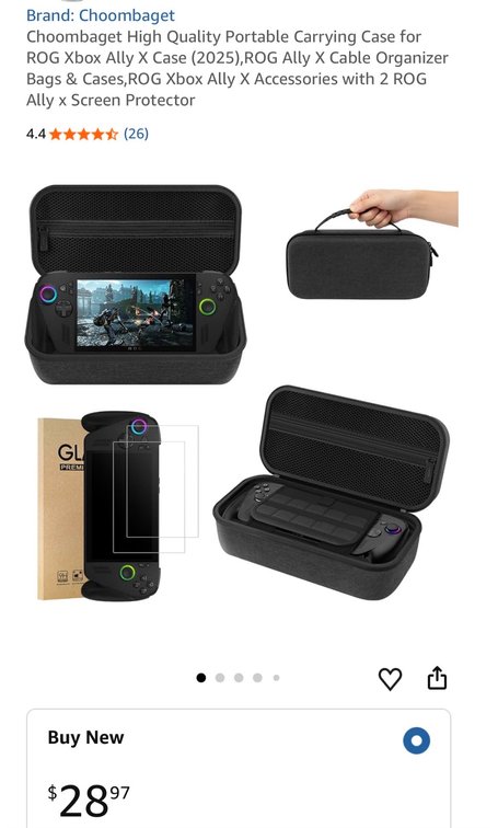 Choombaget ROG Ally X Carrying Case & Screen Protectors - Est. Retail $28.97