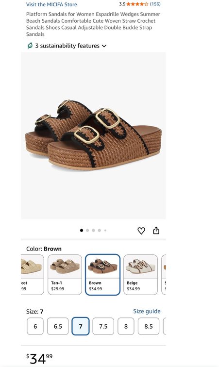 Women's Platform Espadrille Slide Sandals - Est. Retail $34.99