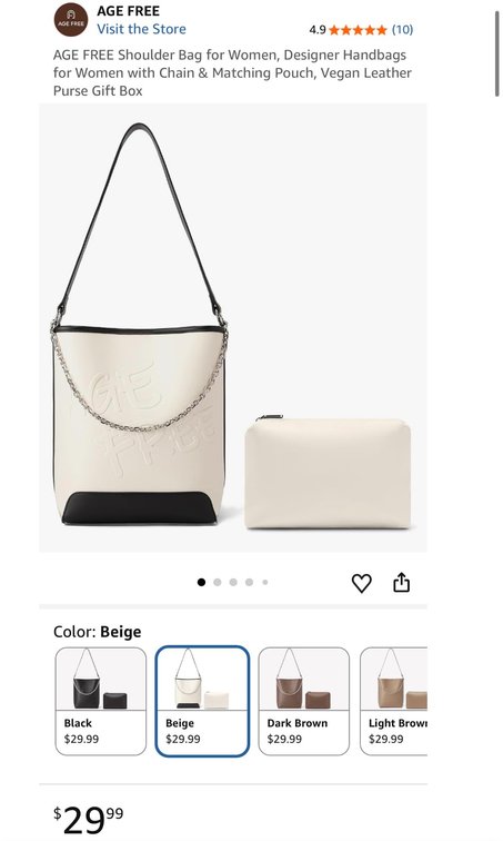 AGE FREE Shoulder Bag with Pouch- Est. Retail $29.99