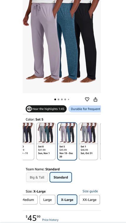 Men's Lounge Pants 3-Pack, Size X-Large- Est. Retail $45.99
