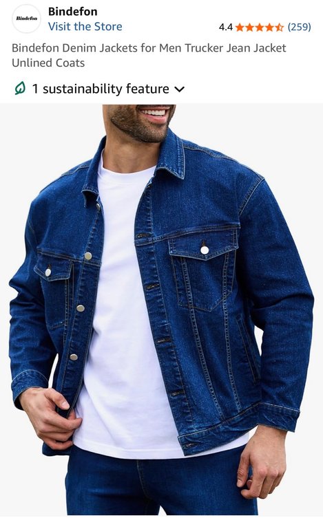 Bindefon Men's Denim Trucker Jacket, Size M - Est. Retail $34
