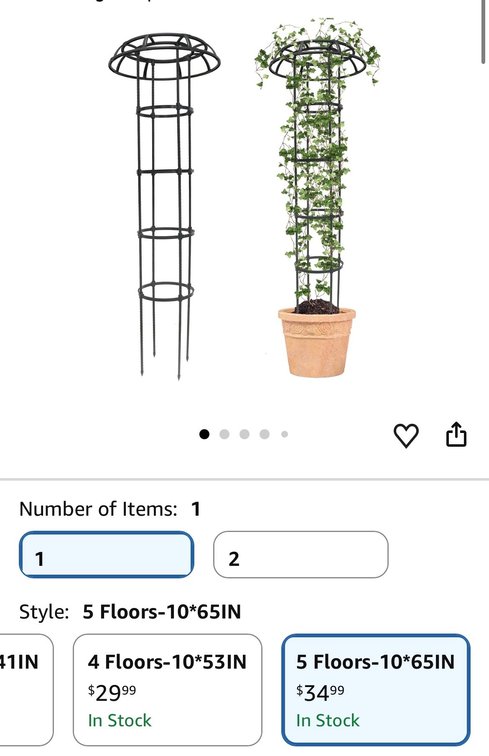 Garden Plant Obelisk Trellis, 10 x 65 In- Est. Retail $34.99