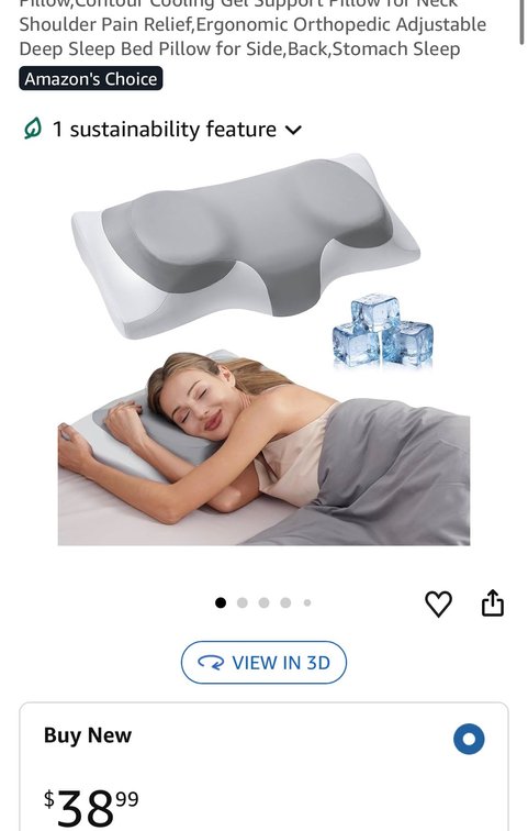 ABLEGRID Contour Memory Foam Cervical Pillow - Est. Retail $38.99