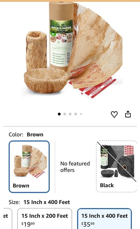 Besitek Honeycomb Packing Paper 15 in x 400 ft- Est. Retail $35.99