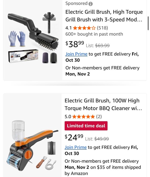 Cordless Electric Grill Brush - Est. Retail $38.99
