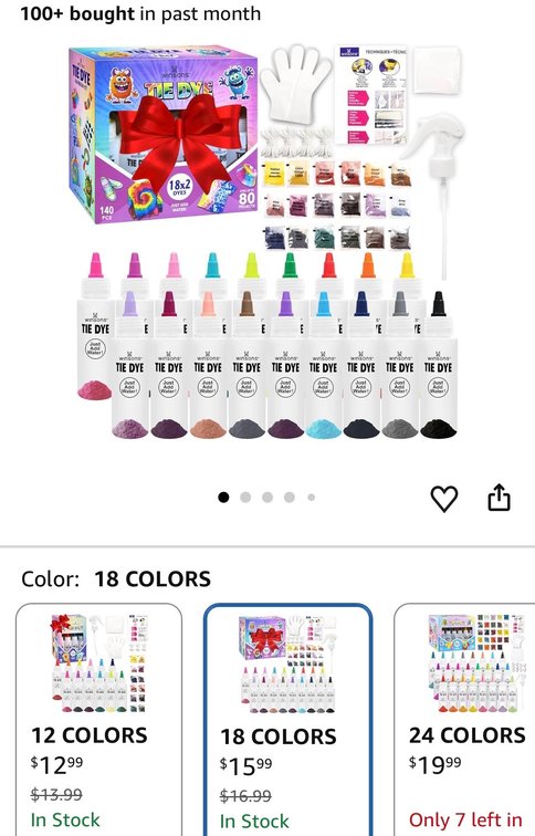 Winsons 140-Piece Rainbow Tie Dye Kit