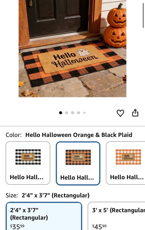 SKYPEA 2-Piece Halloween Layered Doormat Set - Est. Retail $35.99