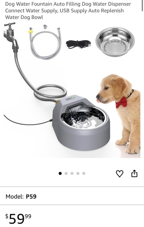 Auto-Filling Dog Water Fountain Model P59- Est. Retail $59.99