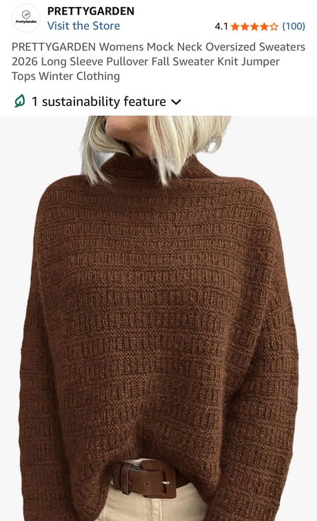 PRETTYGARDEN Women's Mock Neck Knit Sweater, XL - Est. Retail $19.99
