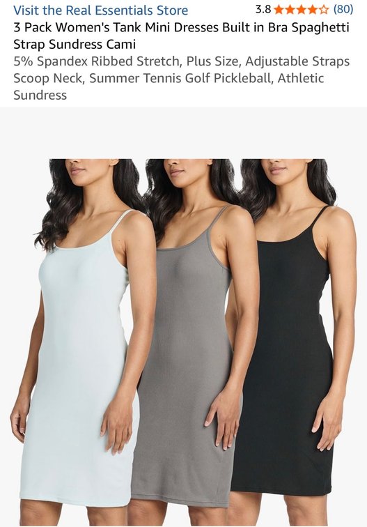 Real Essentials Tank Mini Dresses 3-Pack, Size M - Est. Retail $47