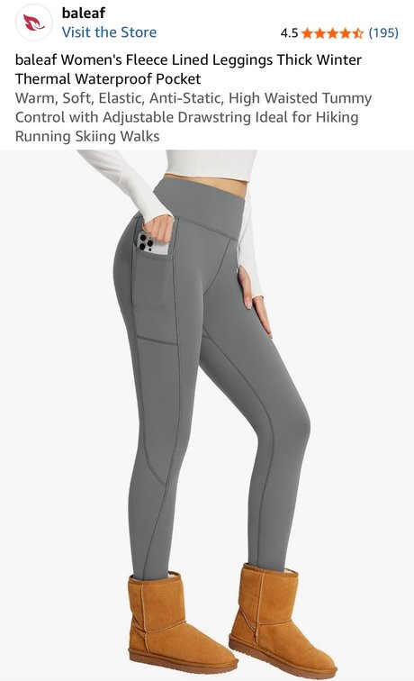 Baleaf Women's Fleece Lined Leggings, Size XL- Est. Retail $39.99