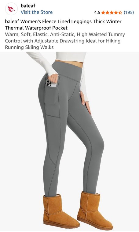 Women's Fleece Lined Leggings, Size M - Est. Retail $39.99