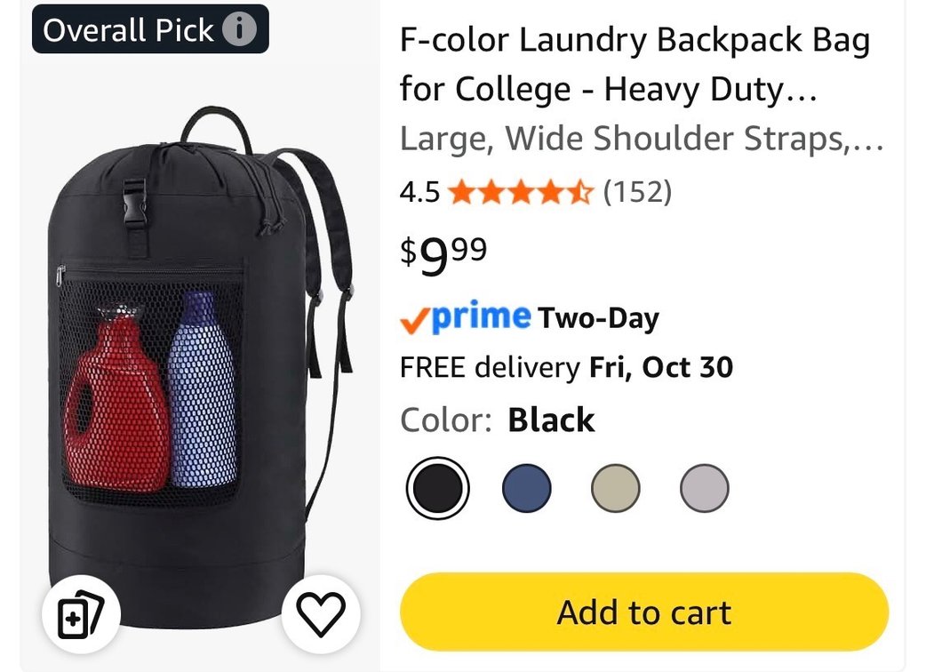 Laundry Backpack Bag - Est. Retail $9.99