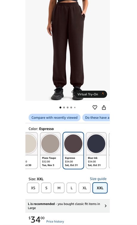 Espresso Sweatpants Size XXL - Est. Retail $34