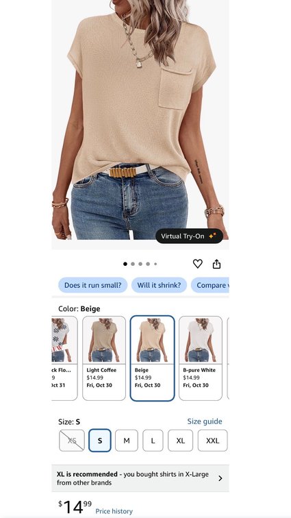 Women's Knit Short-Sleeve Pocket Top, Size S - Est. Retail $14.99