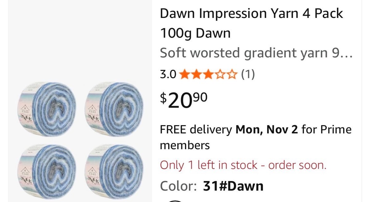 Dawn Impression Gradient Yarn 4-Pack - Est. Retail $20.90