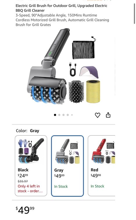 Cordless Electric Grill Brush - Est. Retail $49.99