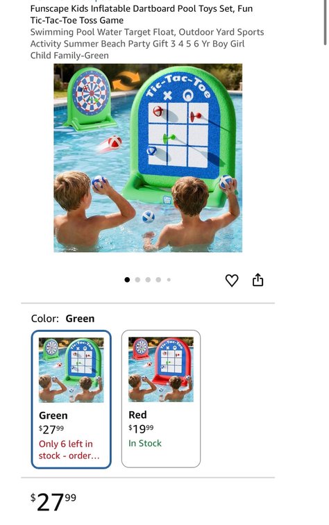 Funscape Inflatable Pool Toss Game- Est. Retail $27.99