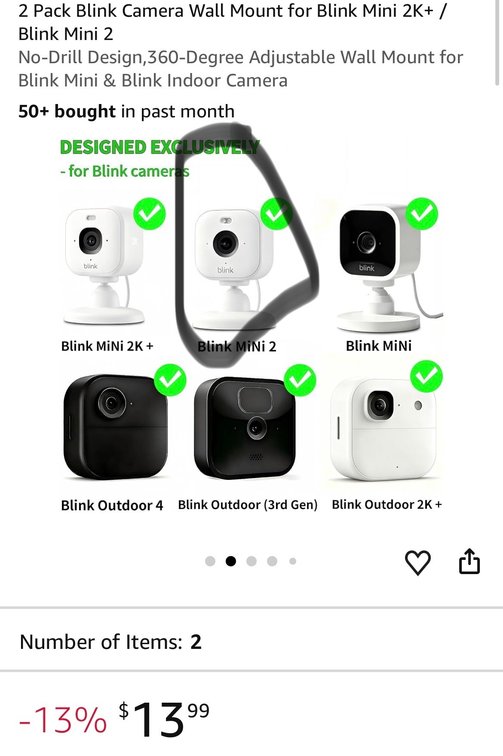 Pair of Blink Mini 2 Security Cameras - Est. Retail $13.99