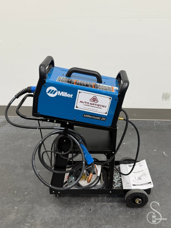 Miller Millermatic 211 Wire Welder on Rolling Cart