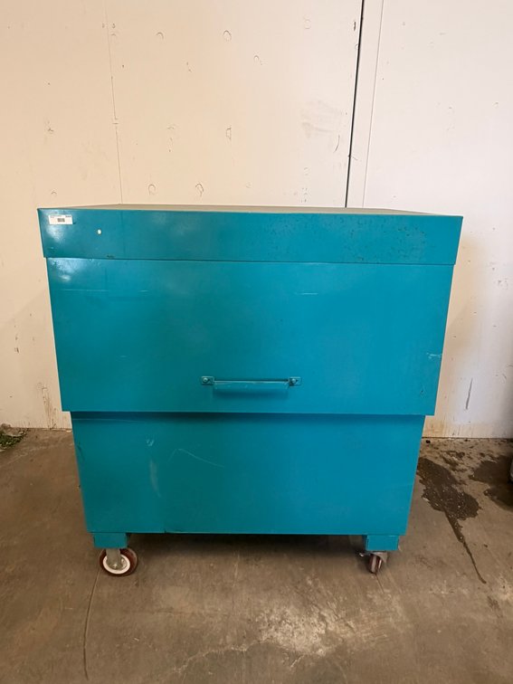 Teal Steel Rolling Jobsite Storage Chest