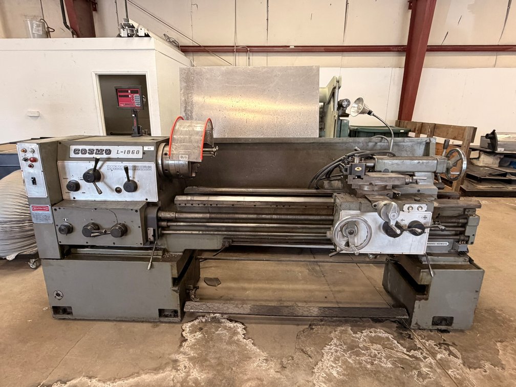 Cosmo L-1860 Metal Lathe with Newall DP500 Digital Readout