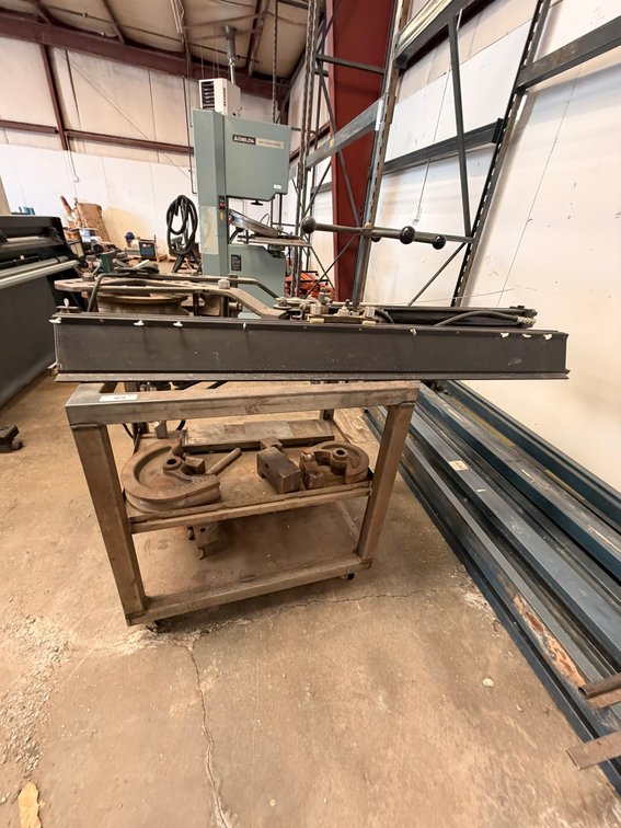 Hydraulic Rotary Draw Tube Bender on Rolling Cart