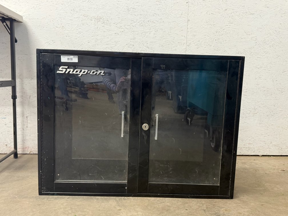 Snap-on Black Metal Two-Door Wall Storage Cabinet