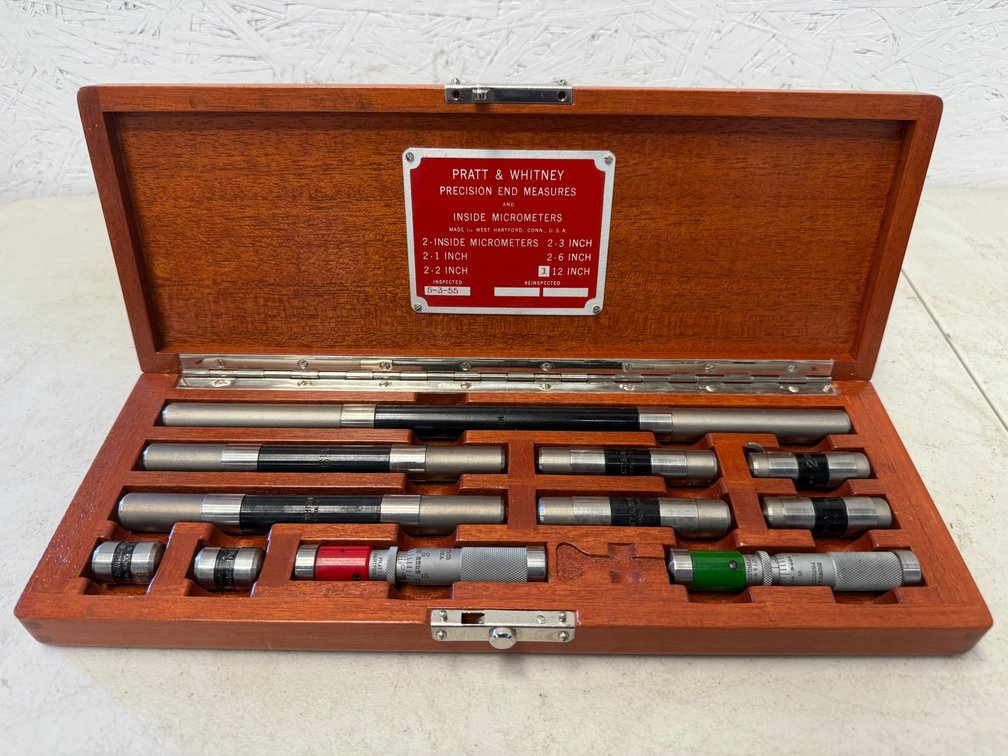 Pratt & Whitney Precision End Measures and Inside Micrometer Set