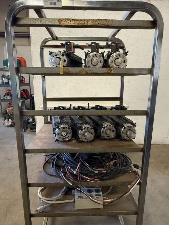 Studio Strobe Lights, Rolling Cart, and Power Accessories
