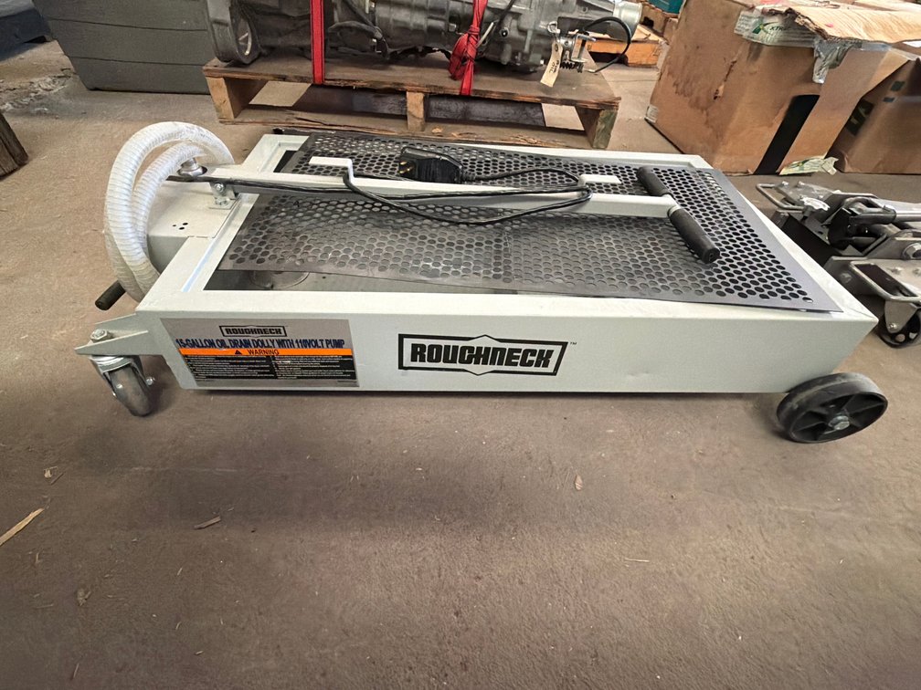 Roughneck 15-Gallon Oil Drain Dolly with 110-Volt Pump