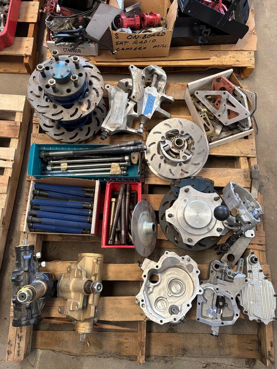 Racing Brake Rotors, Steering Boxes, Shifter, and Hardware
