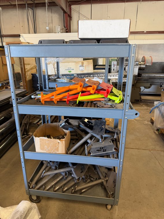Utility Cart, Fabricated Suspension Parts, and Leathercraft Tools
