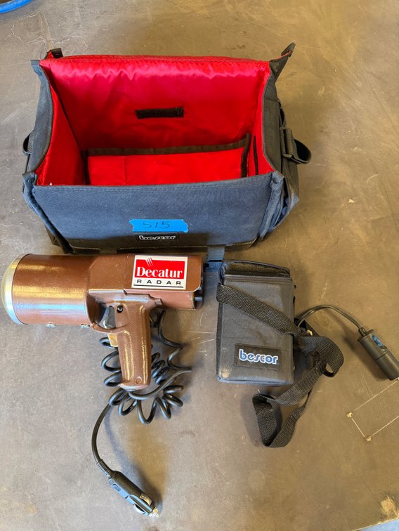 Decatur Hunter Model HHM Radar Gun with Bescor Bag and Battery Pouch