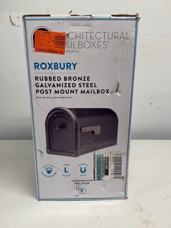 Architectural Mailboxes Roxbury Large Rubbed Bronze Post-Mount Mailbox