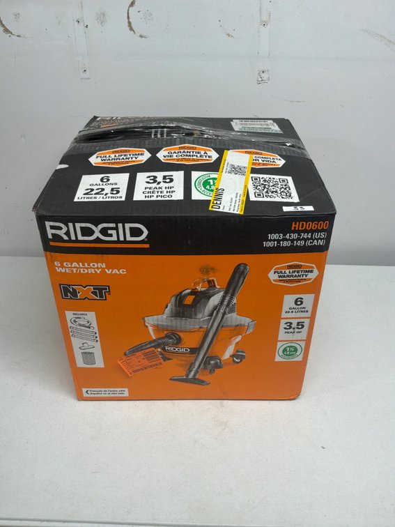 RIDGID NXT 6 Gal. Wet/Dry Shop Vacuum