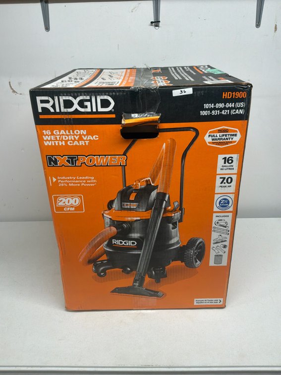 RIDGID 16 Gal. 7.0 Peak HP NXT Wet/Dry Shop Vacuum
